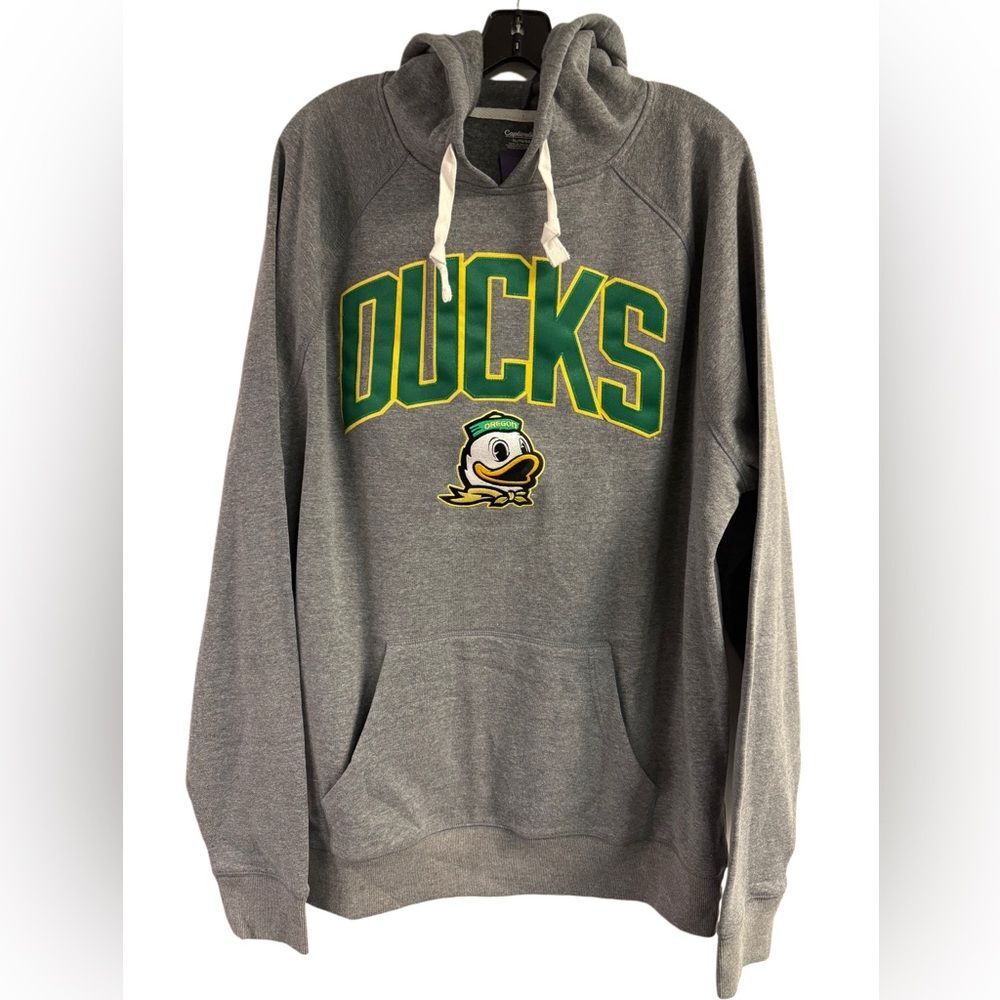 NWT Oregon Mighty Ducks Gray Thick Hoodie Size XL